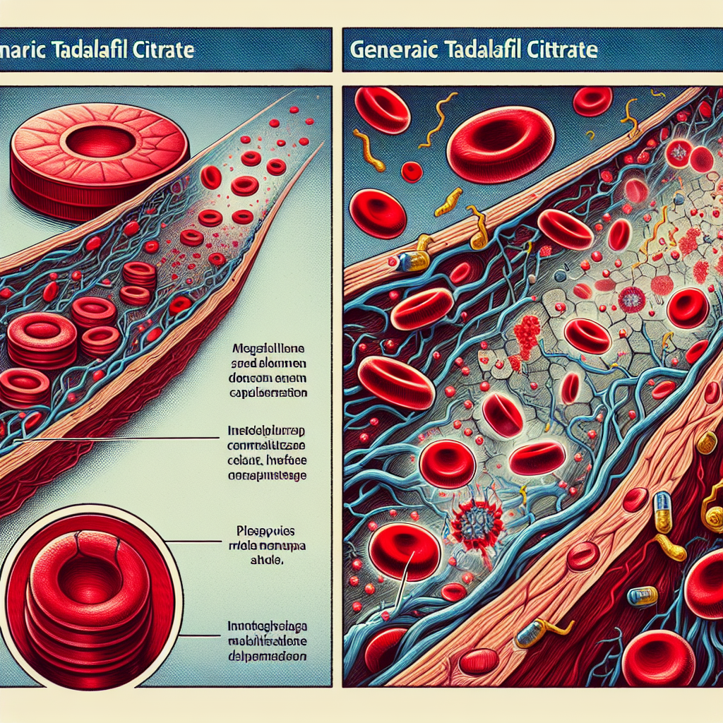 Effet du citrate de tadalafil (Cialis générique) sur la vitesse du flux sanguin dans les capillaires